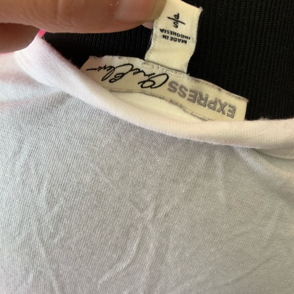 LAST CHANCE Express lace up front long sleeve tee Sz S - Picture 4 of 4